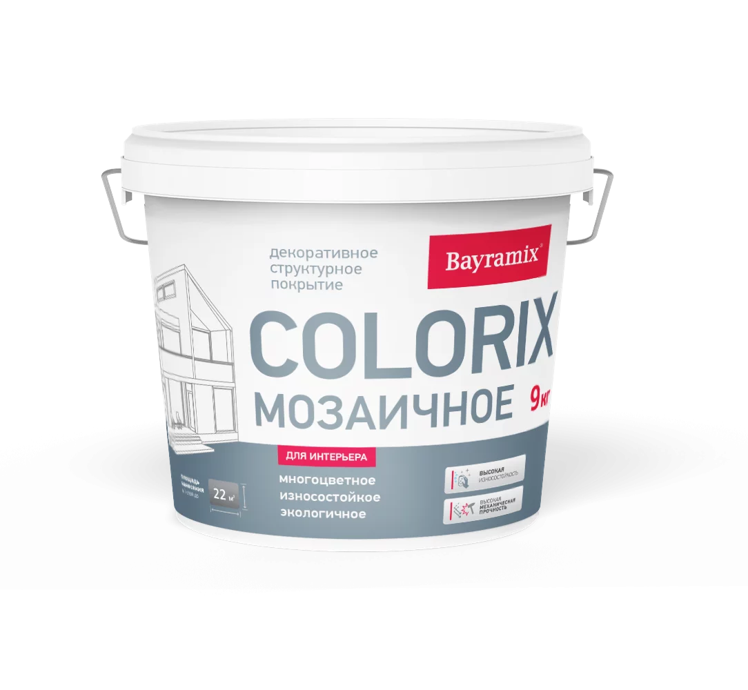 Мозаичное покрытие Colorix, Cl 16, 9 кг, Bayramix — купить для фасада