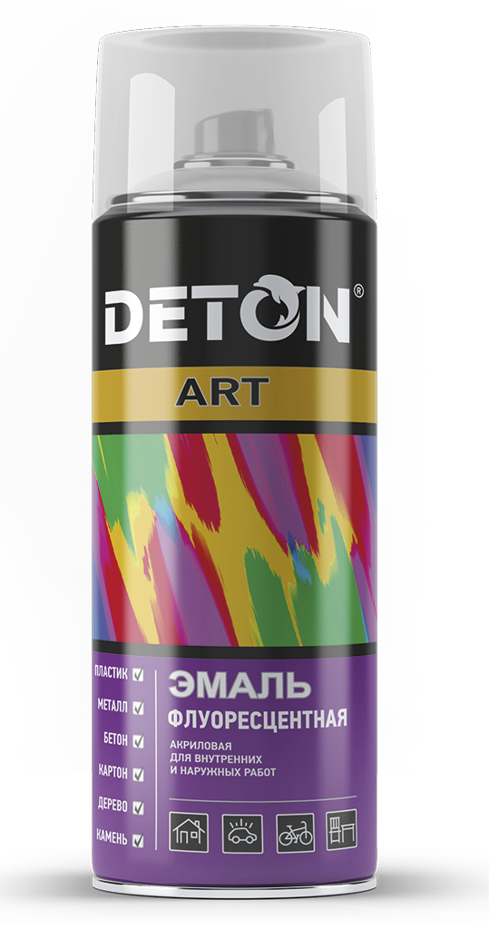 Deton ART Аэрозоль Deton-ART флуоресцентная Аэрозоль 520 мл Флуоресцентный зеленый, для наружных работ, флуоресцентная