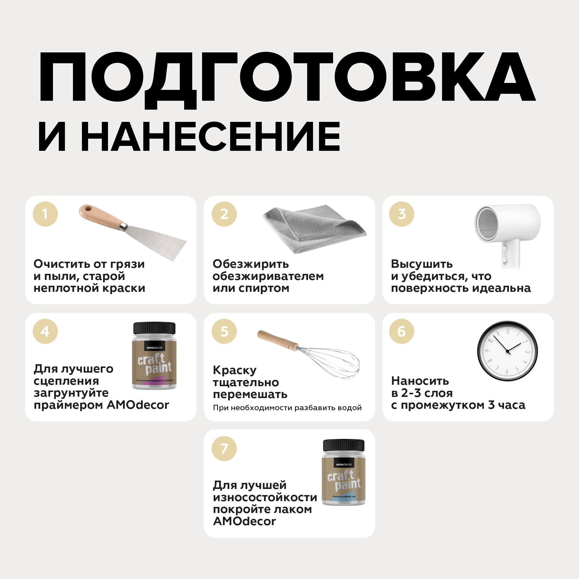 AMO Меловая краска для мебели АМОdecor, Лимонный щербет, 0,25 кг — краска защитно-декоративная, колеруемая для дерева