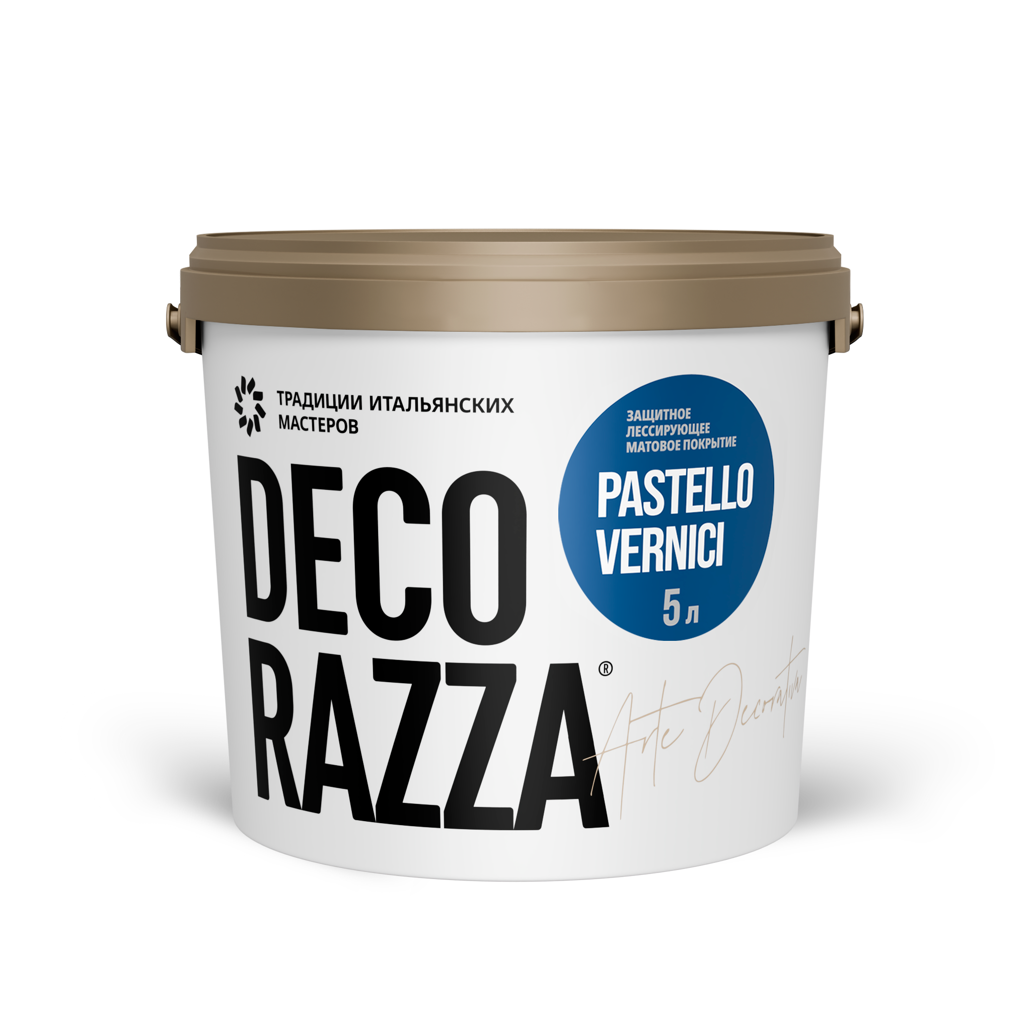 Лессировка матовая PASTELLO VERNICI Decorazza, цвет, фасовка 5 кг: для внутренних работ, для стен и потолков