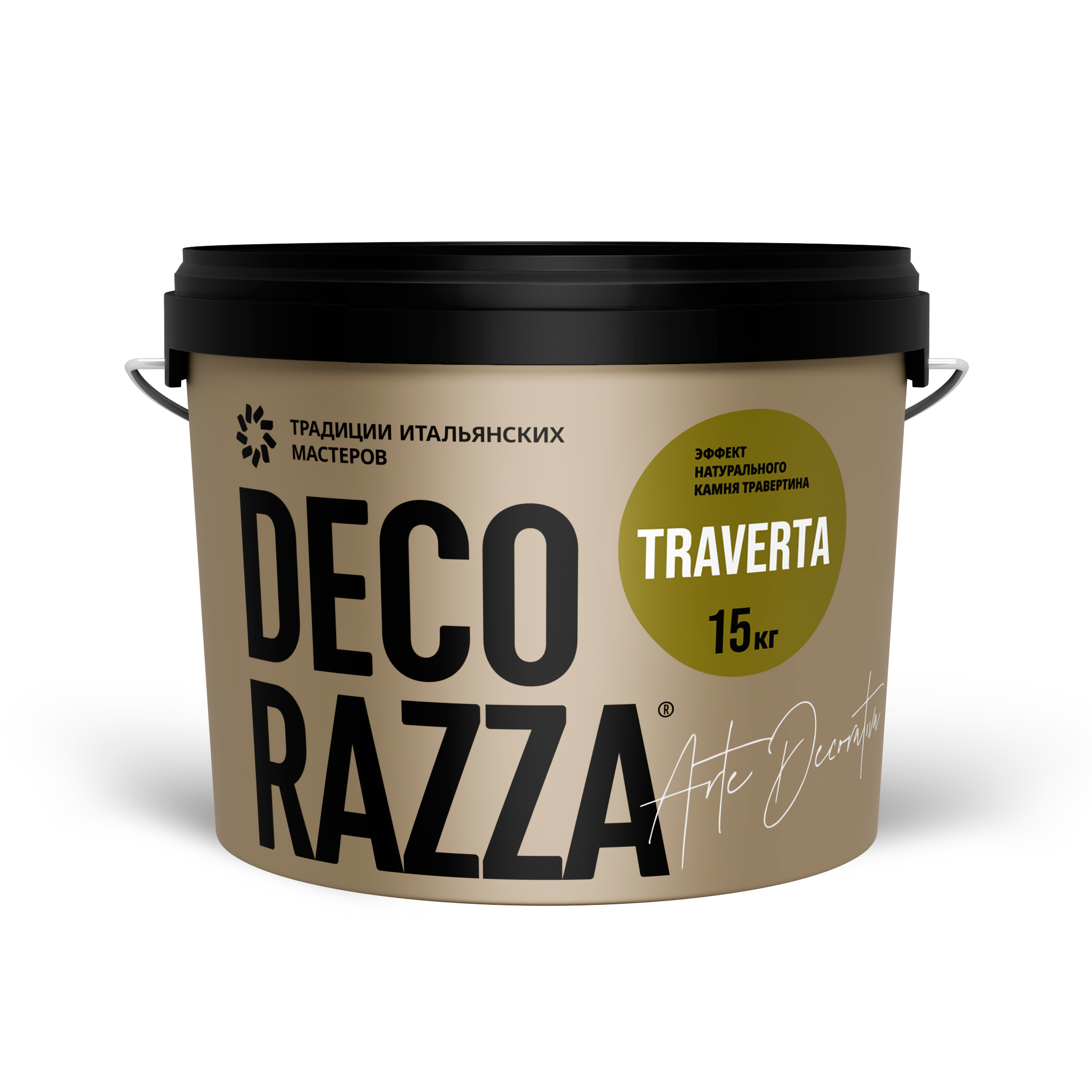 Декоративное покрытие TRAVERTA, 15 кг, — Decorazza для дизайн интерьеров, для внутренних работ