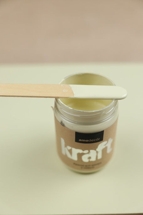 AMO Меловая краска для мебели АМОdecor, Лимонный щербет, 0,25 кг — краска защитно-декоративная, колеруемая для дерева