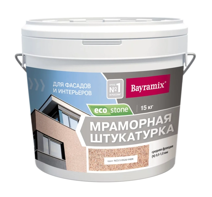 Изображение товараМраморная штукатурка Ecostone 971 (15 кг) - Декоративное покрытие с блеском натурального камня Мраморная штукатурка Ecostone 971 (15 кг) - Декоративное покрытие с блеском натурального камня