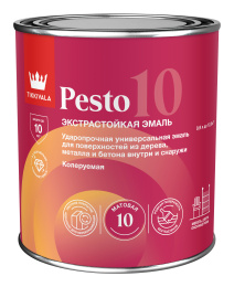 Эмаль универсальная PESTO 10 (мат), Белый, 0,9л, Tikkivala — купить для фасада