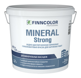Фасадная воднодисперсионная краска Mineral strong, 2,7 л, Белый — Finncolor