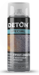 Deton ART Аэрозоль Deton-ART грунт-эмаль молотковая антикор Аэрозоль 520 мл Черный, для наружных работ, защитно-декоративная, антикоррозионная, укрепляющая