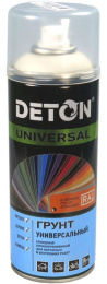 грунтовка Аэрозольный грунт Deton универсальный бытовой Deton Белый Аэрозоль 520 мл, укрепляющая по штукатурке