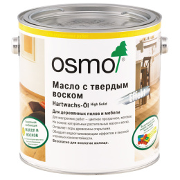 3044 Масло с твердым воском NATURAL  Цвет необраб.древес. 0,22 л.