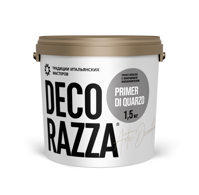 Грунт с кварцем под фактуры PRIMER DI QUARZO, 1,5 кг, Decorazza — купить для фасада